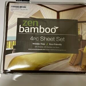 BAMBOO Zen 4PC Brown Sheet Set